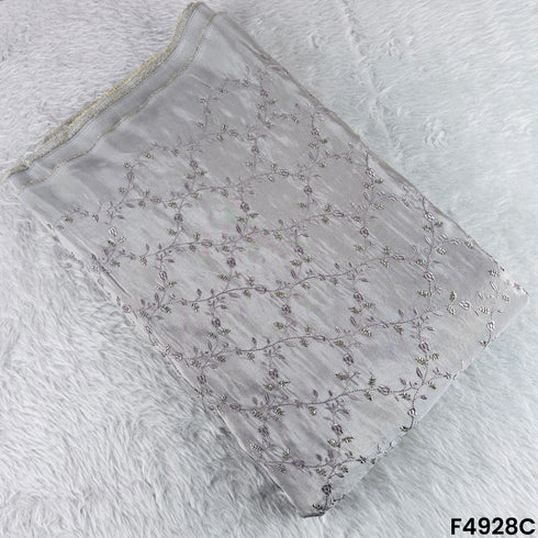 Cut Dana Thread Embroidered Simmer Tissue Fabric-F4928